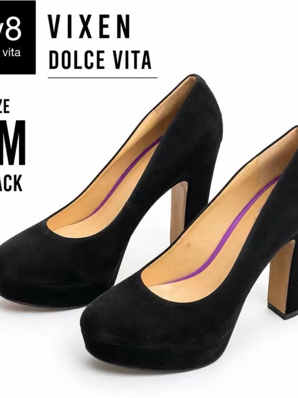 Dolce Vita Black Suede Platform Pump